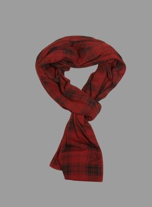 Red Cotton/Cashmere Scarf - MAJESTIC FILATURES