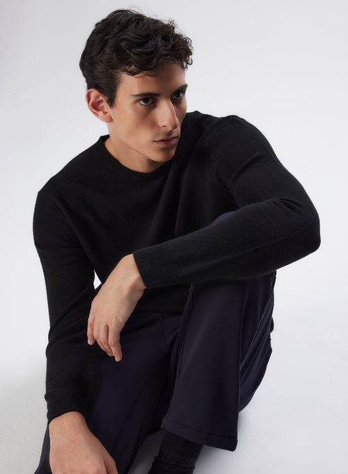 "Cashmere Long Sleeve Round Neck Pull" - MAJESTIC FILATURES