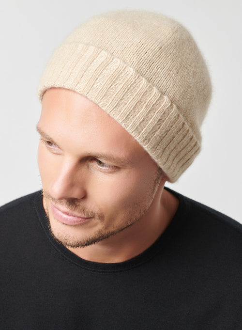 Bonnet Beige en Cachemire - MAJESTIC FILATURES