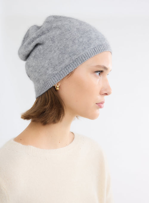 Beige Raccoon wool Beanie WOMEN|Majestic Filatures - MAJESTIC FILATURES