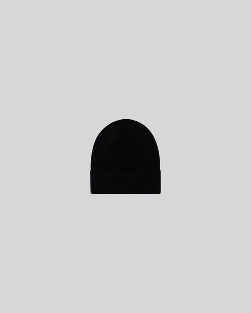 Gorro negro de lana Raccon / Poliamida - MAJESTIC FILATURES