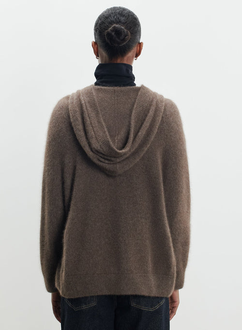 Strickjacke aus Waschbärwolle und Polyamid - MAJESTIC FILATURES