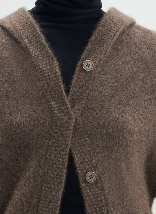 Strickjacke aus Waschbärwolle und Polyamid - MAJESTIC FILATURES