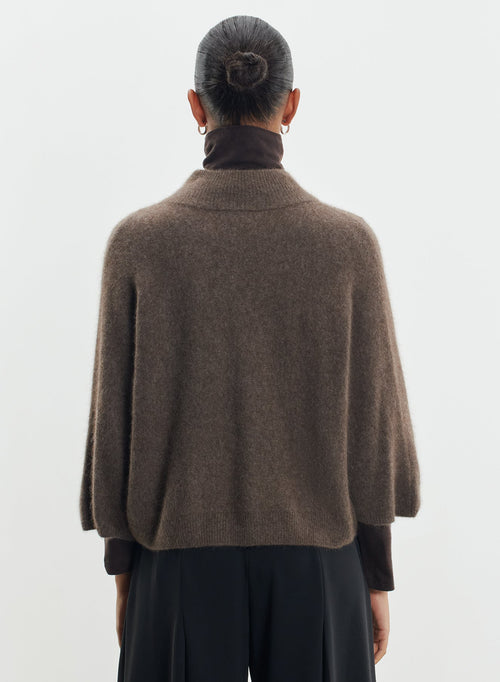Cardigan in raccoon and polyamide - MAJESTIC FILATURES