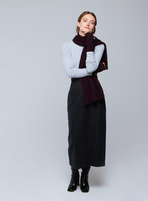 Purple mittens in Raccon wool / Polyamide - MAJESTIC FILATURES