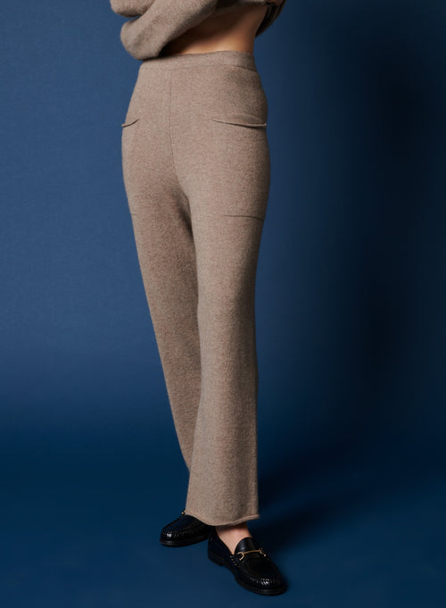 Pantalon Beige en Cachemire - MAJESTIC FILATURES