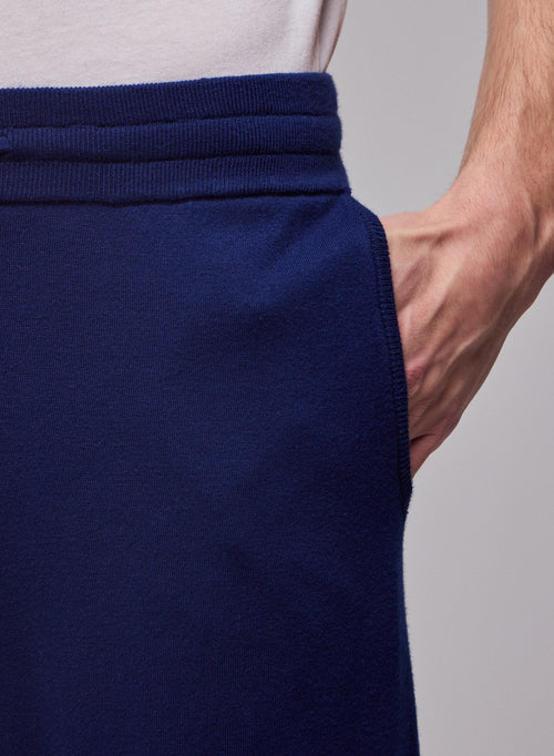 Blue Organic Cotton / Elastane Pants - MAJESTIC FILATURES