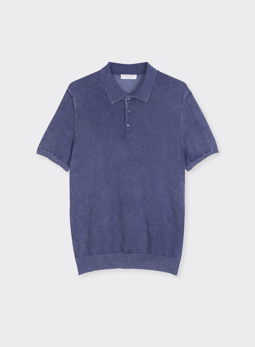 "Polo de manga corta de Algodón orgánico / Elastano" - MAJESTIC FILATURES