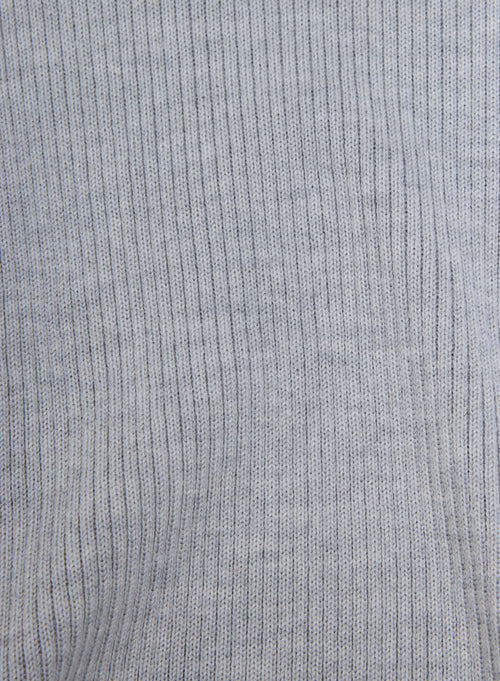 Pullover Grau Stehkragen Langarm - MAJESTIC FILATURES