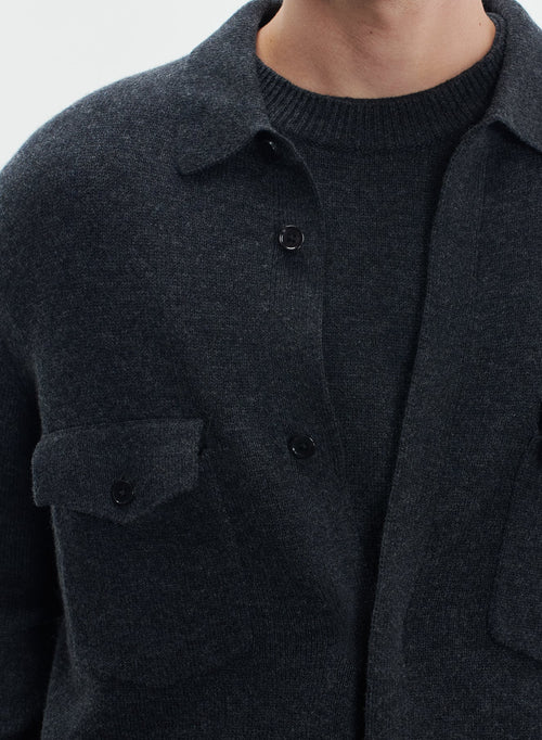 Merino wool overshirt - MAJESTIC FILATURES