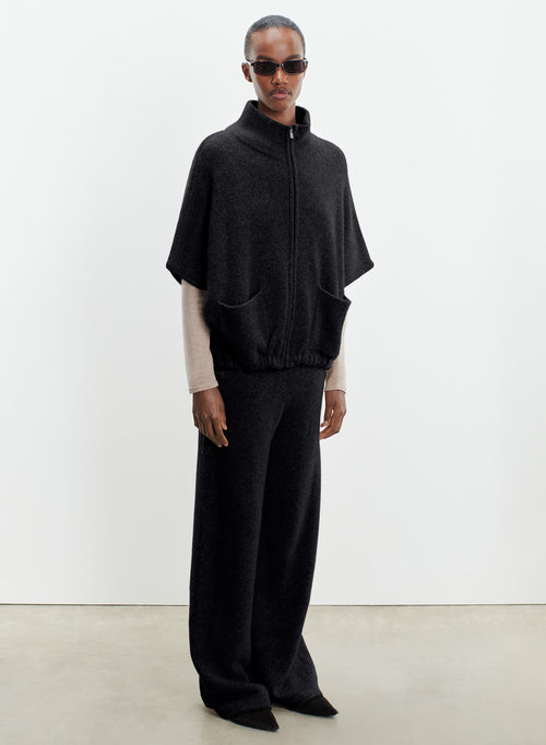Poncho en alpaga, polyamide et élasthanne - MAJESTIC FILATURES