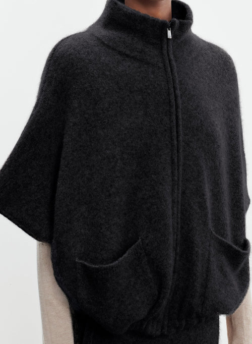 Poncho aus alpakawolle, polyamid und elasthan - MAJESTIC FILATURES