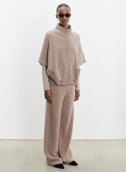 Poncho en alpaga, polyamide et élasthanne - MAJESTIC FILATURES
