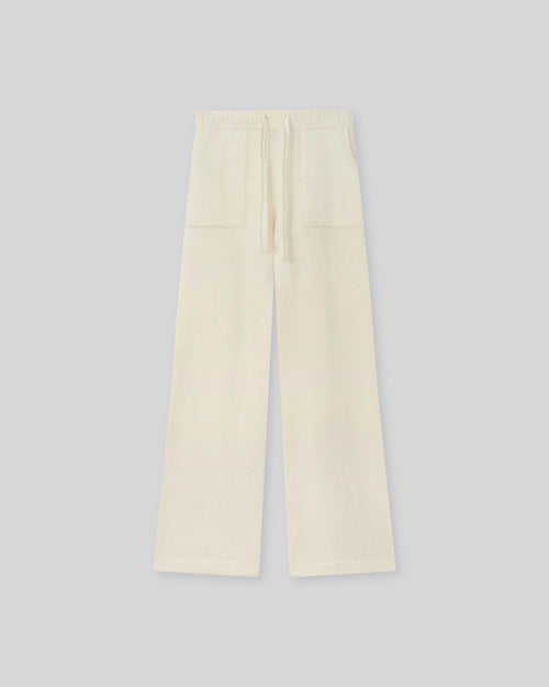 White Alpaca / Polyamide / Elastane Pants - MAJESTIC FILATURES