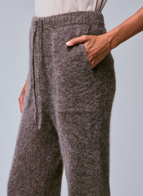 Beige Alpaka / Polyamid / Elasthan Hose - MAJESTIC FILATURES