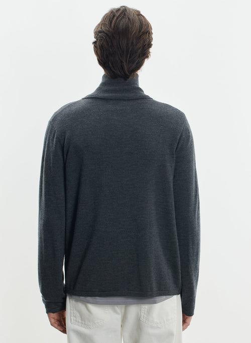  Merino wool and elastane cardigan - MAJESTIC FILATURES