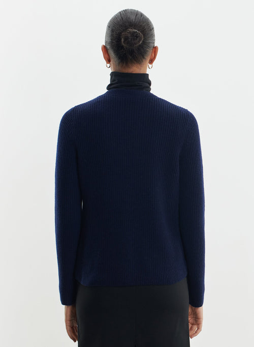 Pullover aus leder und merinowolle - MAJESTIC FILATURES