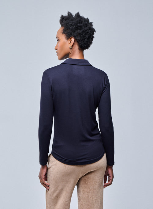 Marine Anna Viscose shirt - MAJESTIC FILATURES