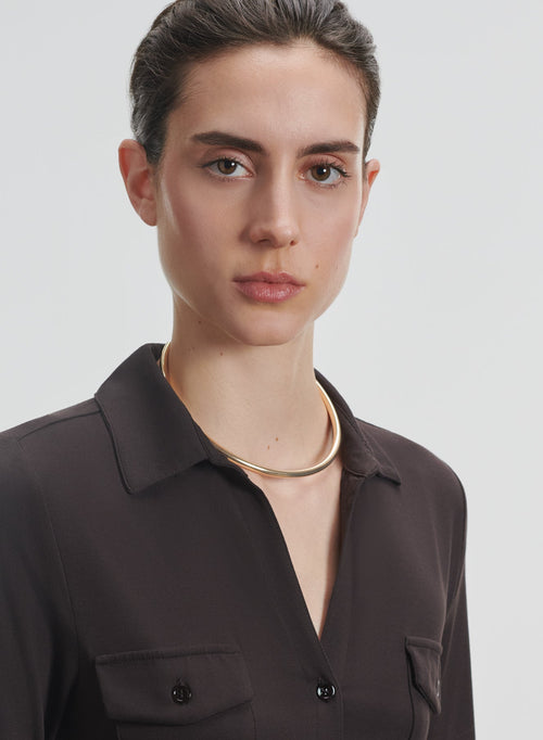 Chemise en viscose et élasthanne - MAJESTIC FILATURES