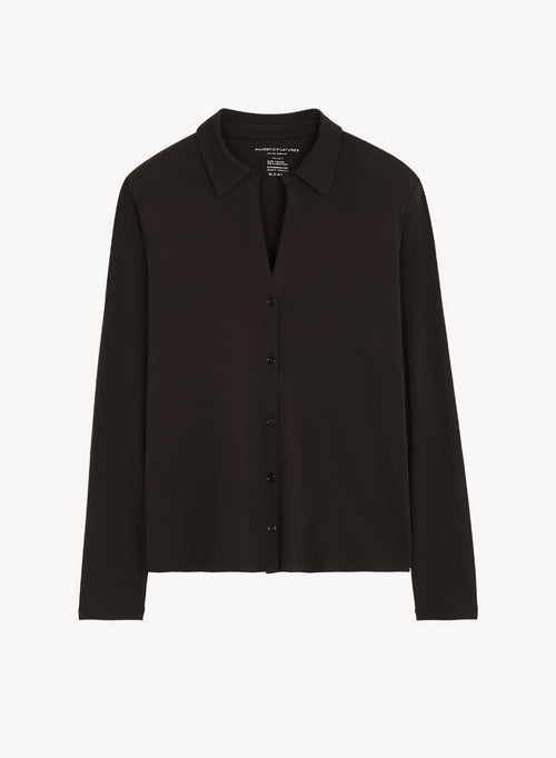 Viscose and elastane shirt - MAJESTIC FILATURES