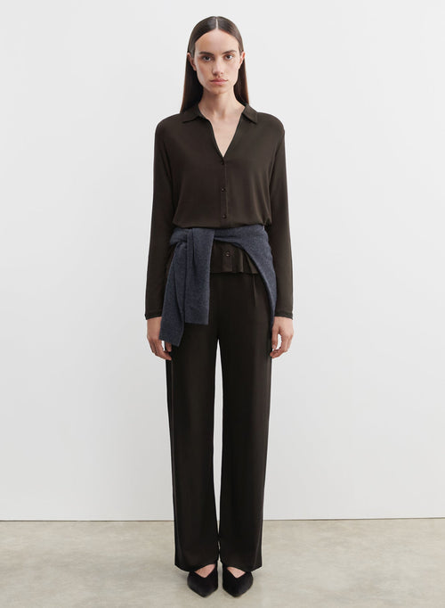 Viscose and elastane shirt - MAJESTIC FILATURES