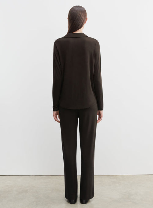 Viscose and elastane shirt - MAJESTIC FILATURES