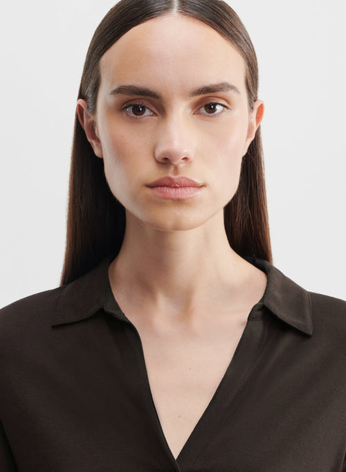 Viscose and elastane shirt - MAJESTIC FILATURES