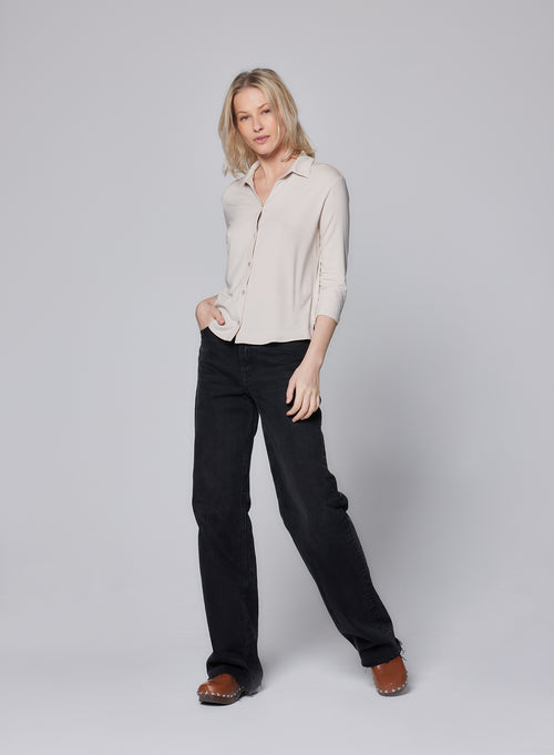 Chemise Cloud Manches 3/4 en Viscose / Elasthanne - MAJESTIC FILATURES