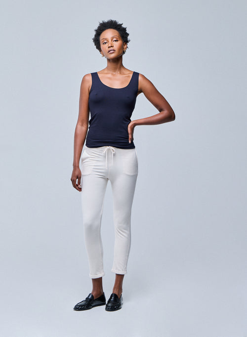 Abby Tanktop mit Stickerei aus Viskose / Elastan - MAJESTIC FILATURES