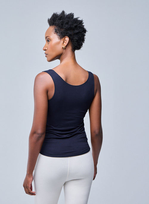 Abby Tanktop mit Stickerei aus Viskose / Elastan - MAJESTIC FILATURES