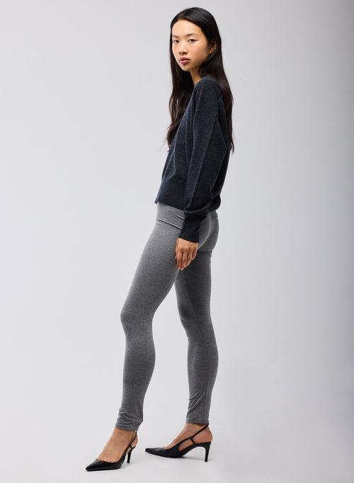Leggings grises de viscosa / elastano - MAJESTIC FILATURES