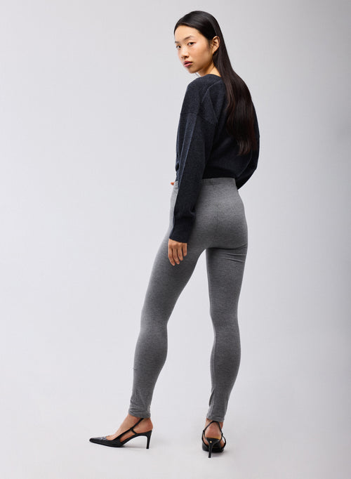 Leggings grises de viscosa / elastano - MAJESTIC FILATURES