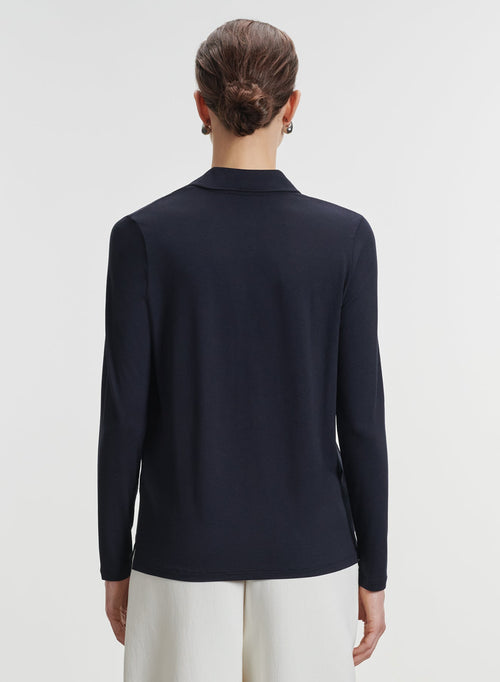 Poloshirt aus viskose und elasthan - MAJESTIC FILATURES