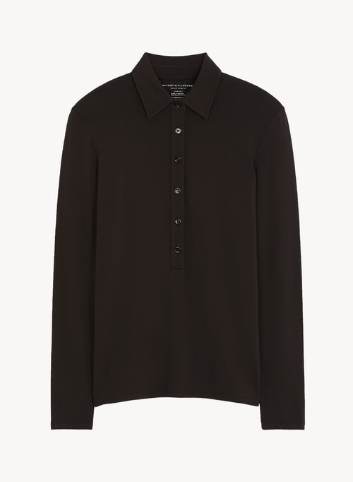 Viscose and elastane polo shirt - MAJESTIC FILATURES