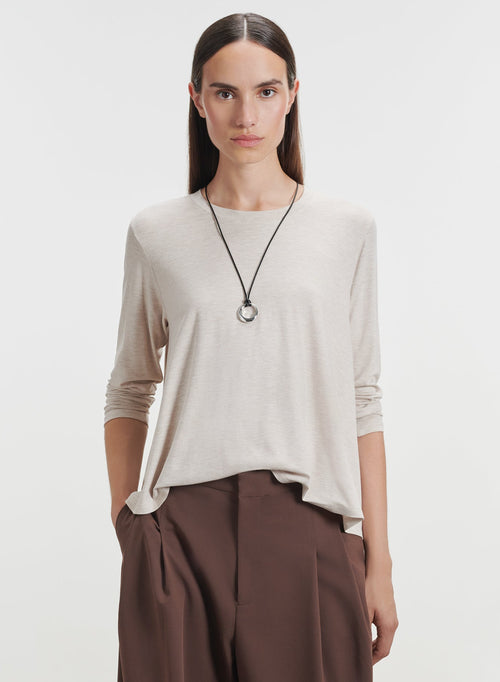 Viscose and elastane T-shirt - MAJESTIC FILATURES
