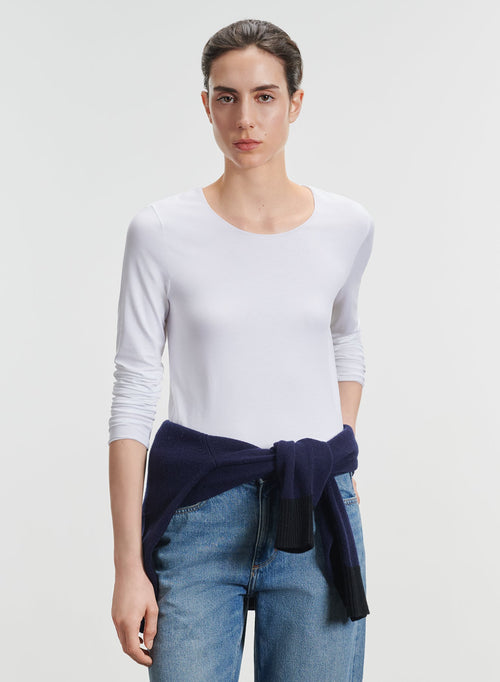 Camiseta de viscosa y elastano - MAJESTIC FILATURES