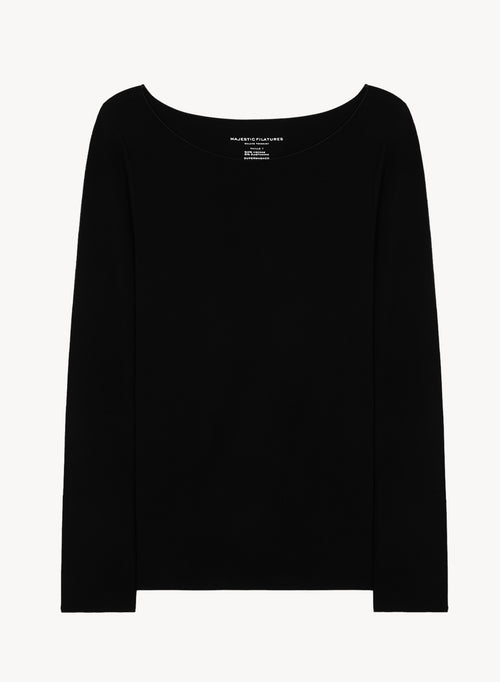 Viscose and elastane T-shirt - MAJESTIC FILATURES