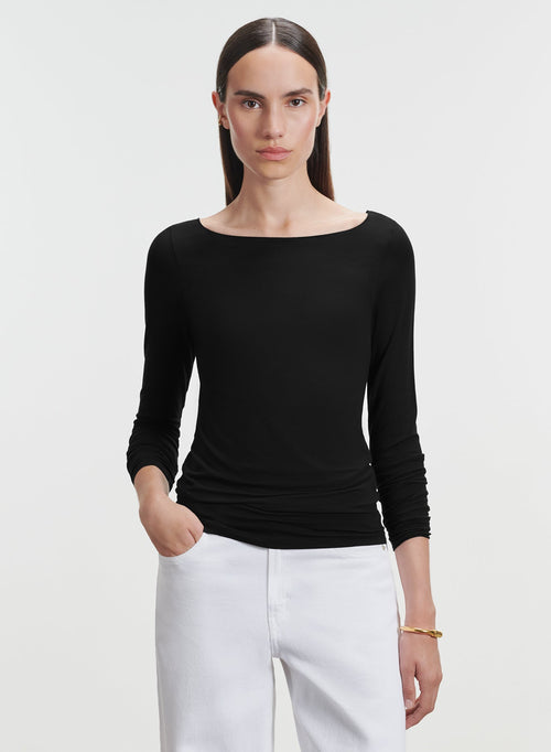 Viscose and elastane T-shirt - MAJESTIC FILATURES