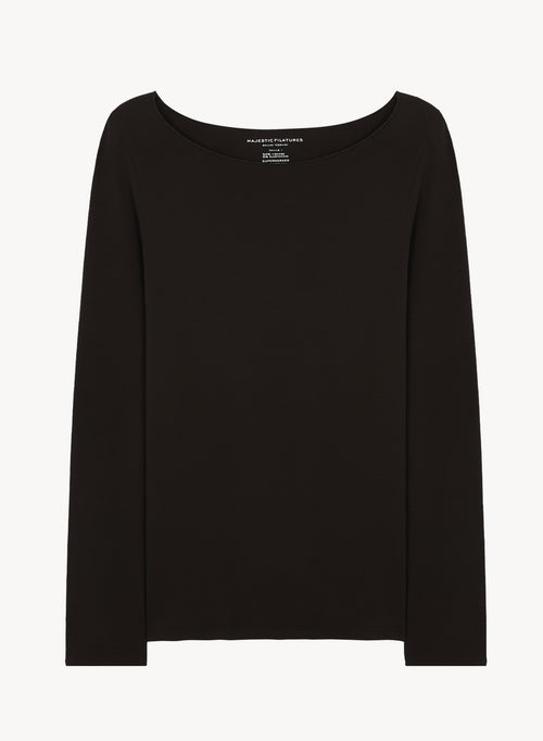 Viscose and elastane T-shirt - MAJESTIC FILATURES