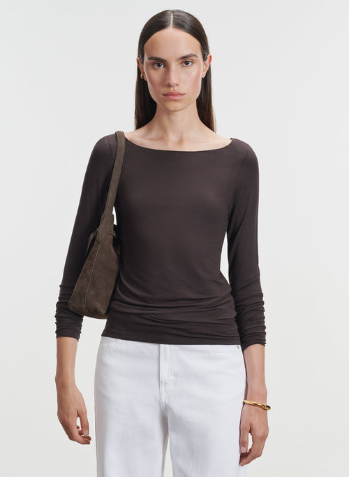 Viscose and elastane T-shirt - MAJESTIC FILATURES