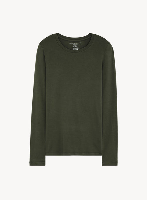 Viscose and elastane T-shirt - MAJESTIC FILATURES