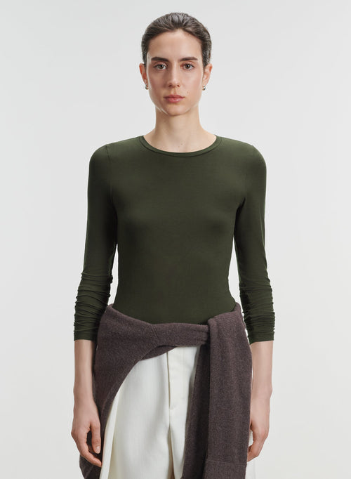 Viscose and elastane T-shirt - MAJESTIC FILATURES