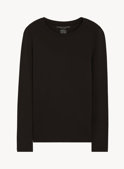 Viscose and elastane T-shirt - MAJESTIC FILATURES