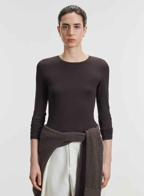 Viscose and elastane T-shirt - MAJESTIC FILATURES