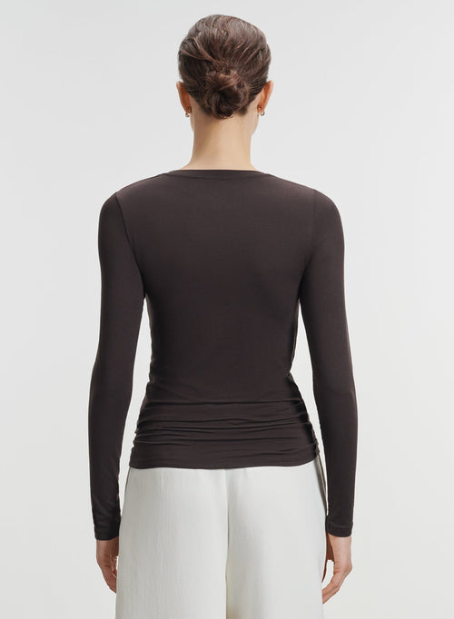 Viscose and elastane t-shirt - MAJESTIC FILATURES