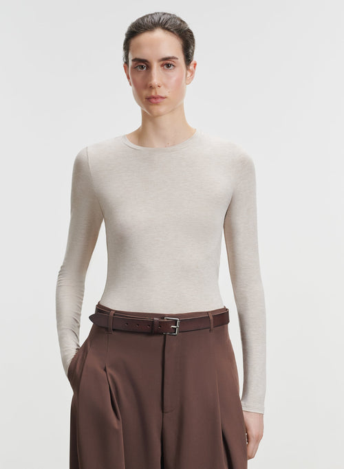 Viscose and elastane T-shirt - MAJESTIC FILATURES