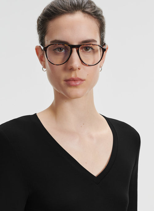 Viskose- und Elastan-T-Shirt - MAJESTIC FILATURES