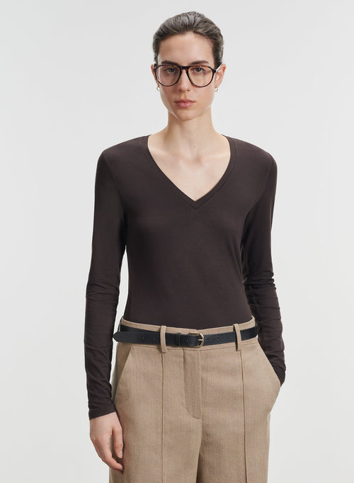 Viscose and elastane T-shirt - MAJESTIC FILATURES