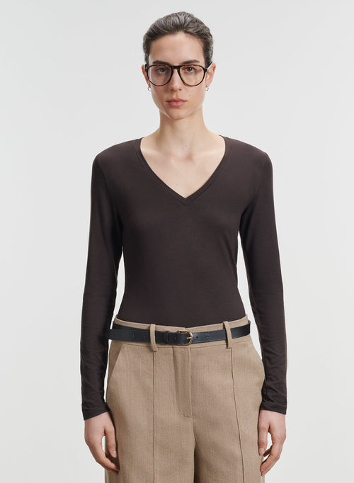Viscose and elastane T-shirt - MAJESTIC FILATURES