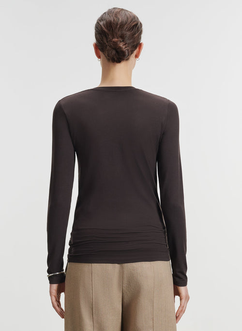 Viscose and elastane T-shirt - MAJESTIC FILATURES